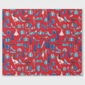 Papier Cadeau Papier d'enveloppement de la diva de Noël (Plat)