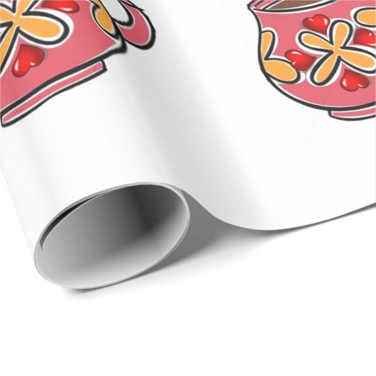 Papier Cadeau Papier d'enveloppement de la fête des mères (Coin rond)