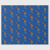 Papier Cadeau Papier d'enveloppement de la Giraffe de Noël (Plat)
