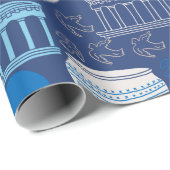 Papier Cadeau Papier d'enveloppement de la Grèce antique (Coin rond)