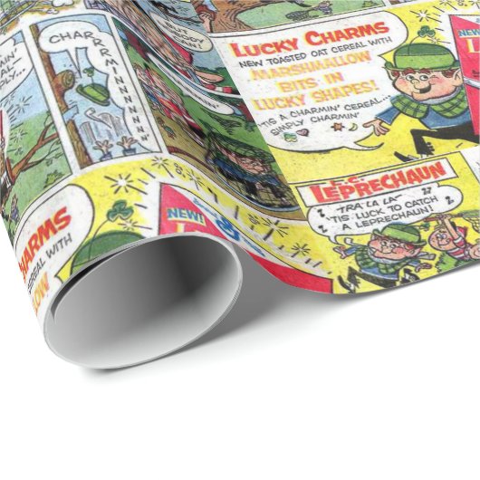 Papier Cadeau Papier d'enveloppement de la Saint-Patrick (Coin rond)