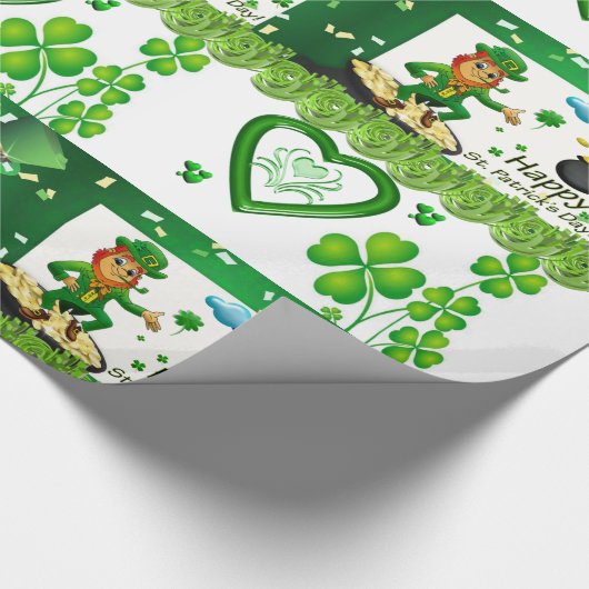 Papier Cadeau Papier d'enveloppement de la Saint-Patrick (Coin)