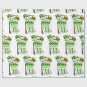 Papier Cadeau Papier d'enveloppement de la Saint-Patrick (Plat)