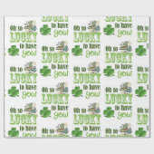 Papier Cadeau Papier d'enveloppement de la Saint-Patrick (Plat)