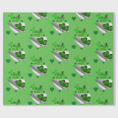 Papier Cadeau Papier d'enveloppement de la Saint-Patrick (Plat)
