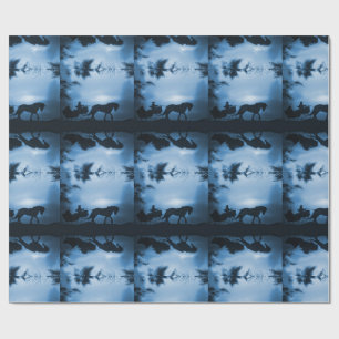 Papier Cadeau Papier d'enveloppement de la tige et du cheval