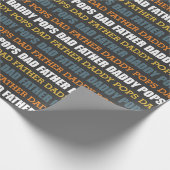 Papier Cadeau Papier d'enveloppement de la typographie de Fête d (Coin)