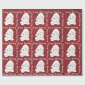 Papier Cadeau Papier d'enveloppement de lapin (Plat)