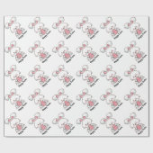 Papier Cadeau Papier d'enveloppement de lapin de Pâques (Plat)