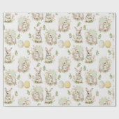 Papier Cadeau Papier d'enveloppement de lapin Ostara (Plat)