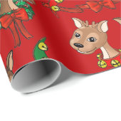 Papier Cadeau Papier d'enveloppement de l'équipe de rennes arriè (Coin rond)