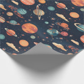Papier Cadeau Papier d'enveloppement de l'espace (Coin)
