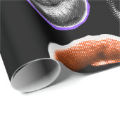 Papier Cadeau Papier d'enveloppement de lèvres expressif (Coin rond)