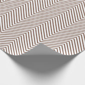 Papier Cadeau Papier d'enveloppement de ligne Chevron - Brown su (Coin)