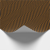 Papier Cadeau Papier d'enveloppement de ligne Chevron - orange s (Coin)