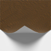Papier Cadeau Papier d'enveloppement de ligne Chevron - orange s (Coin)