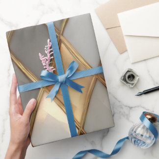 Papier Cadeau Papier d'enveloppement de luxe géométrique moderne