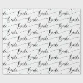 Papier Cadeau Papier d'enveloppement de mariée moderne en noir e (Plat)