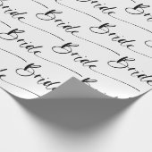 Papier Cadeau Papier d'enveloppement de mariée moderne en noir e (Coin)