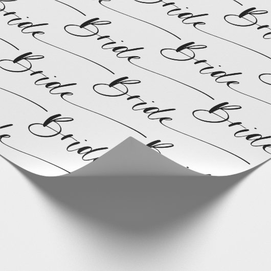 Papier Cadeau Papier d'enveloppement de mariée moderne en noir e (Coin)