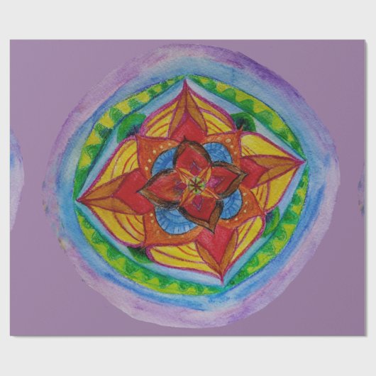 Papier Cadeau Papier d'enveloppement de matelas Zen Mandala, 30  (Plat)