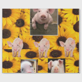 Papier Cadeau Papier d'enveloppement de matte de cochons de tour (Plat)