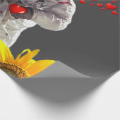 Papier Cadeau Papier d'enveloppement de matte de l'astronaute de (Coin)