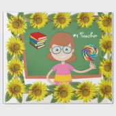 Papier Cadeau Papier d'enveloppement de matte de l'enseignant de (Plat)