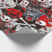 Papier Cadeau Papier d'enveloppement de matte de nuit Vampires,  (Coin)