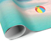 Papier Cadeau Papier d'enveloppement de matte de Sunflower Beach (Coin rond)