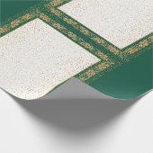 Papier Cadeau Papier d'enveloppement de matte doré et vert (Coin)