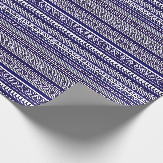 Papier Cadeau Papier d'enveloppement de Motif bleu Abstrait (Coin)
