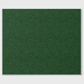 Papier Cadeau Papier d'enveloppement de motif de flocon vert (Plat)