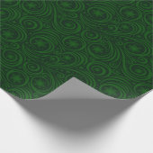 Papier Cadeau Papier d'enveloppement de motif de flocon vert (Coin)