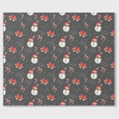 Papier Cadeau Papier d'enveloppement de motoneige de Noël mignon (Plat)