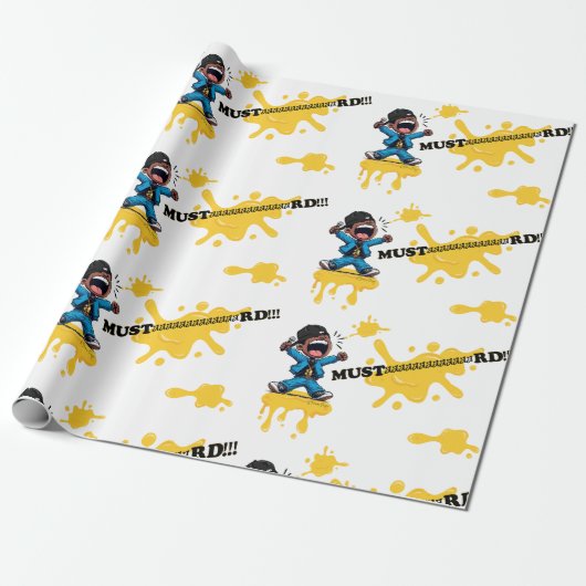 Papier Cadeau Papier d'enveloppement de moutarde blanc pour tout (Déroulé)