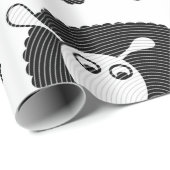 Papier Cadeau Papier d'enveloppement de mouton noir (Coin rond)