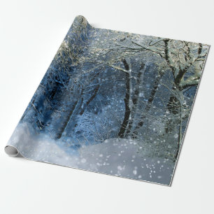 Papier Cadeau Papier d'enveloppement de neige magique