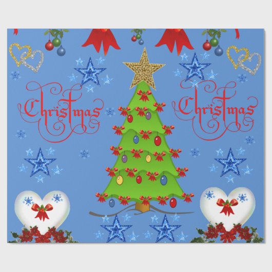 Papier Cadeau Papier d'enveloppement de Noël (Plat)