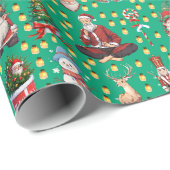 Papier Cadeau papier d'enveloppement de noël (Coin rond)