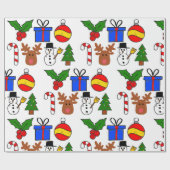 Papier Cadeau Papier d'enveloppement de Noël (Plat)