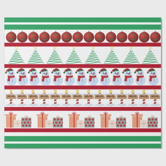 Papier Cadeau Papier d'enveloppement de Noël (Plat)