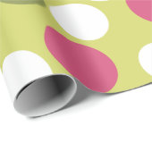 Papier Cadeau Papier d'enveloppement de Noël à la chaux rose de (Coin rond)