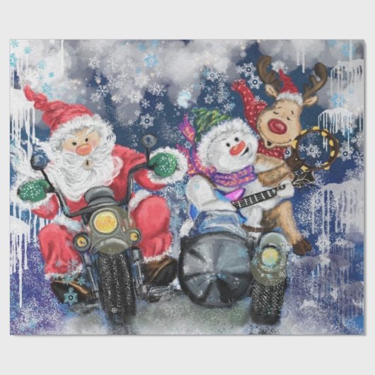 Papier Cadeau Papier d'enveloppement de Noël amusant Happy Best  (Plat)