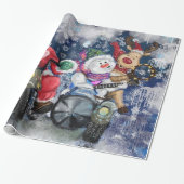 Papier Cadeau Papier d'enveloppement de Noël amusant Happy Best  (Déroulé)