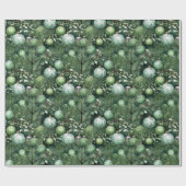 Papier Cadeau Papier d'enveloppement de Noël Aquarelle (Plat)