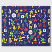 Papier Cadeau Papier d'enveloppement de Noël assyrien, brillant (Plat)