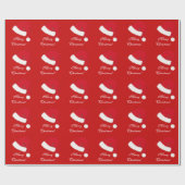 Papier Cadeau Papier d'enveloppement de Noël avec chapeau de Pèr (Plat)