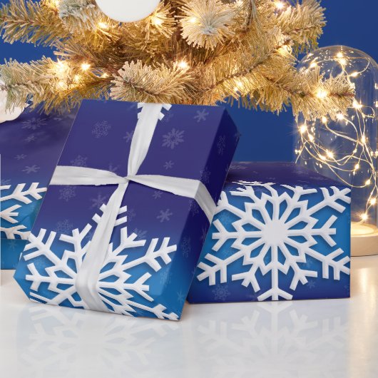 Papier Cadeau Papier d'enveloppement de Noël avec flocons de nei (Vacances)