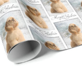 Papier Cadeau Papier d'enveloppement de Noël Cocker Spaniel (Coin rond)
